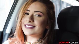 Big Tit red haired giving twat and taking cum into her mouth