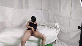 My roommate comes in my room and helps me cum!
