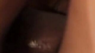 African haired beauty gets twat blown while sucking off white penis on chair