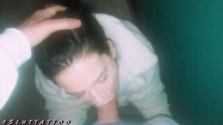 Risky blowing on the staircase