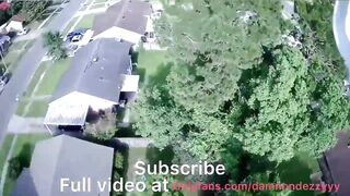 A Drone catches bbw dezzy giving big black dick fellatio