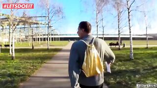 German Huge Booty Eighteen Wants it Rough into the Bums-Bus