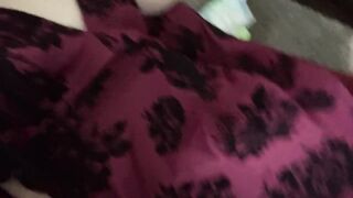 Barely Legal babysitter squirts under dress while baby is home.. soak vibrator cum