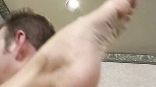 Big Titted cougar offer guy an professional toejob before they boned