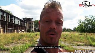 German outdoors Sexdate with a african haired 19 Year Old with tiny