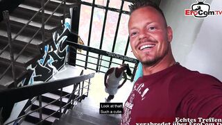 Chubby dark haired Mom pov boned outdoors inside a german