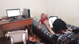 great stepsister inside skirt gets pounded after arriving home part