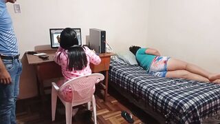 my voluptuous gamer step-daughter gets banged while my fiance rests