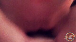 Little whore pleases her daddy with a narrow soak snatch
