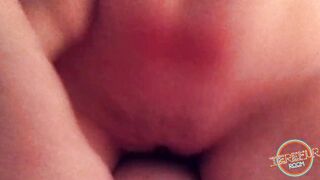 Little whore pleases her daddy with a narrow soak snatch