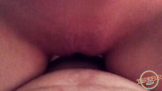 Little whore pleases her daddy with a narrow soak snatch