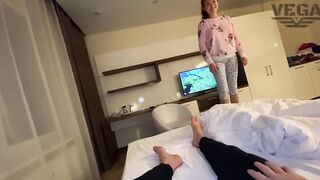STEP-DAUGHTER FUCKS ME WHILE I'M TALKING