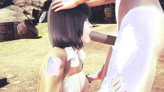 Attack On Titans Animated - Mikasa do a Bj and
