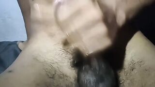 desi penis – oil hand job and jizzed