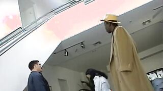 Babe bitch gets her butt and pussy banged! by white and african dick and izzed on