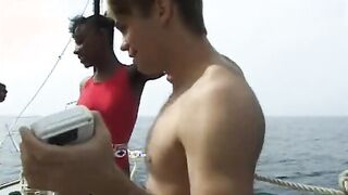 African gets vagina bent over and banged rough by white penis public