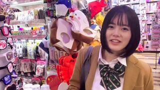 Japanese chick inside teen uniform gets her cunt fuck into