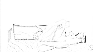 Cartoon Illustration - Young lovers having vigorous sex with deep