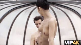 VIP4K. Thin pornstar took clothes off to be drilled by
