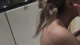 Slow motion cum blowing cock