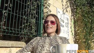 Lusty cougar wants to be a pornstar!! She'll suck her