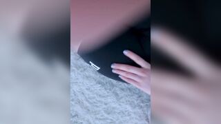 Cameltoe shorts (posing her cunt)