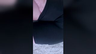 Cameltoe shorts (posing her cunt)