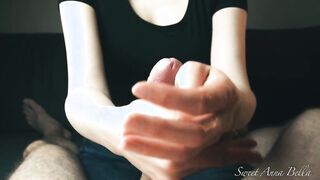 Mom Skilled hands makes cum huge dick 4k