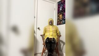 Yellow LATEX raincoat bdsm Part two