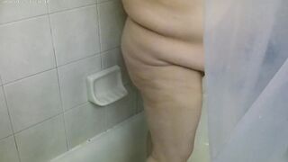 My Older BBW Fiance takes a shower