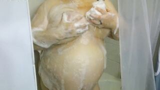 My Older BBW Fiance takes a shower