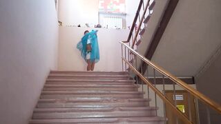 Dance on hotel staircase