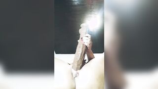 Mirelladelicia – sexy little bitch ramming the luscious cunt with long 30X5 vibrator and 38X6 biggest vibrator