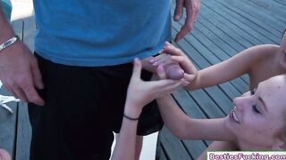 Old man fucking teen neighbor and bffs