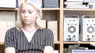 Stripsearch porn video – Officer fucks blonde teen in his office