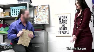 Perfume thief gets a nice fuck in the office