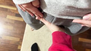 Stepbrother cum into my lingerie