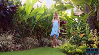 Ukrainian teen Clarise shows petite body