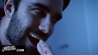 Family Rubs - Freaky Stepson Pounds His Tempting Stepmom While His Stepdad Is Right Next To Them