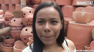 Incredible Thick Hispanic Andrea Flores Picked Up From The Garden To Become A Porn Star - CARNE DEL MERCADO