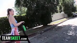 TeamSkeet - Gorgeous Thick sluts Bounces Her Pink Cunt On