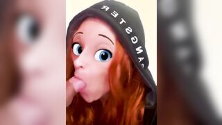 Married ginger having fun on cellphone
