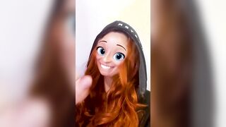 Married ginger having fun on cellphone