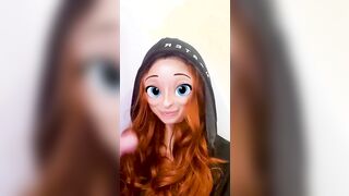 Married ginger having fun on cellphone