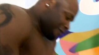 Ebony stud fucks dark skinned black ho and ejaculates into her pussy