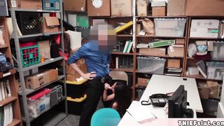 Adorable stunning faced half chinese shoplifter