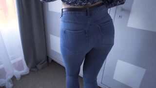 Tight Blue Jeans Butt Worship Tease 4K