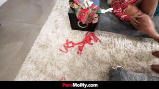 Stepmom Gets Down With Her Step-Daughter And Stepson For Xmas