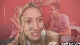 He caught blonde GF cheating