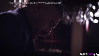 Jill Cassidy dig blowing Charles huge penis under the counter